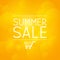 Summer sale message on orange