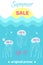 Summer Sale Poster Abstract Cartoon Jellyfishes