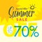 Summer Sale set V.2 70 percent yellow heading design for banne