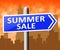 Summer Sale Showing Bargain Offers 3d Illustration
