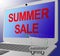 Summer Sale Shows Bargain Offers 3d Illustration