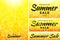 Summer sale template banners. Sun rays backgrounds. Glow horizontal and vertical sunlight yellow backdrop. Vector.