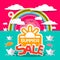 Summer Sale Title with Paper Boats
