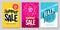 Summer sale vector banner designs set for season shopping