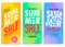 Summer Sale Vertical Pull Up Banner Set with Bright Vivid Gradient Background