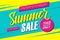 Summer Sale. This weekend special offer banner, discount 50% off. End of season.