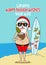 Summer Santa Claus: Sanding warm holiday wishes your way!