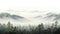 summer scene fog panorama fog
