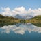 Summer scene at lake Trubsee, Swiss Alps