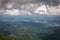 Summer scenery of the trail on Mount Szrenica in the Karkonosze Mountains, Poland