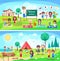 Summer School and Childrens Camp Illustrations