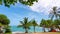 Summer sea in sunny day beautiful Tropical seashore scenic off Yanui beach Beautiful phuket island Thailand with Coconut palm tree