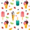 Summer seamless cute colorful pattern
