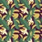 Summer seamless pattern, bananas and palm trees, vector illustration