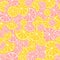 Summer seamless pattern with fruit slices on top of each other. Lemons, oranges and grapefruits repetitive background.