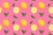 Summer seamless pattern with lemons and mints. Sweet tropical background for textile, fabric, decorative paper.