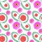 Summer seamless pattern on a square background - flowers gerberas
