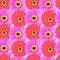 Summer seamless pattern on a square background - flowers gerberas