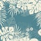 Summer seamless tropical pattern with monstera palm leaves and plants