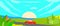 Summer season landscapes countryside trip eco driving abstract backgrounds cartoon scenery panorama wallpaper vector illustration