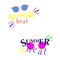 Summer Shades with Hello Summer Happy Colorful Concept in Cool Yellow Background for Summer Season. Vector