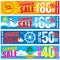 Summer shopping vector banners set. Hot price concept template