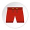 Summer shorts icon, flat style