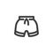 Summer shorts line icon