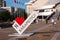 In the summer, a sign with a heart I love Khabarovsk near the platinum arena in the city of