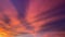 Summer sky with pink sunset clouds. Calm and beautiful nature scene as concept of freedom