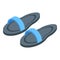 Summer slippers icon isometric vector. Summer trip