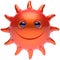 Summer smiley sun face cheerful smile cartoon star emoticon