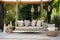 Summer sofa outdoor green wooden patio relaxation furniture leisure house swing garden