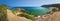 Summer spanish beach. Overview of Santa Cristina beach in Lloret de Mar in Costa Brava, Catalonia, Spain