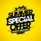 Summer special offer massive discounts, summer sale web banner