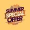 Summer special offer, massive discounts, summer sale web banner