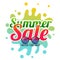 Summer splash sale background with sunglasses