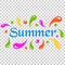 Summer splash spray vector icon in flat style. Summertime illustration on isolated transparent background. Summer wave concept.