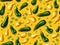 Summer Squash background as seamless tile (generative AI