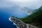 Summer storm approaching the coast at Cap Formentor, Mallorca, Spain