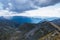 Summer Storm aproaching in the heart of the Fagaras Mountains in Romania. Mountain ridges