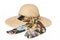 Summer straw hat with a bow