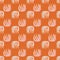 Summer style seamless pattern with little palm leaf elements. Orange background. Decorative print