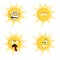 Summer sun mascots