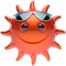 Summer sun smiley face sunglasses cheerful smile cartoon star