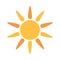 Summer sun weather season flat icon style