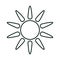 Summer sun weather season linear icon style