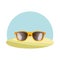 Summer sunglasses accessory isolated icon