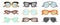 Summer sunglasses collection. Vector illustration