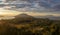 Summer Sunrise Over Lummi Island and the Salish Sea.